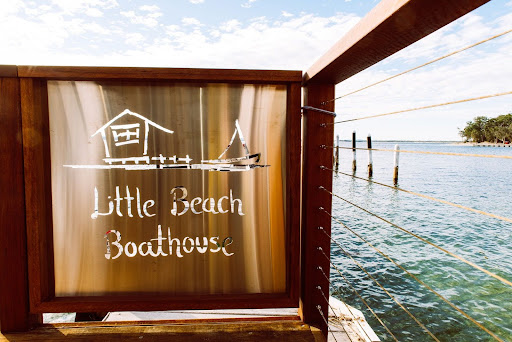 little beach boathouse sign